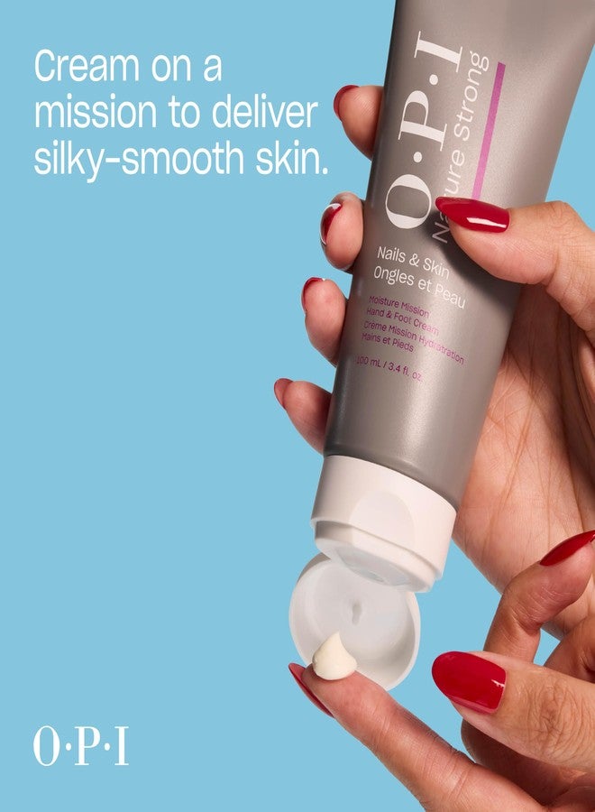 OPI Nature Strong Nails & Skin - Moisture Misson Hand & Foot Cream | Enriched with Shea Butter & Glycerin for Silky-Smooth Skin | Infused with Avocado & Sweet Almond Oil | 3.4 Fl Oz | 100 mL - Image 5